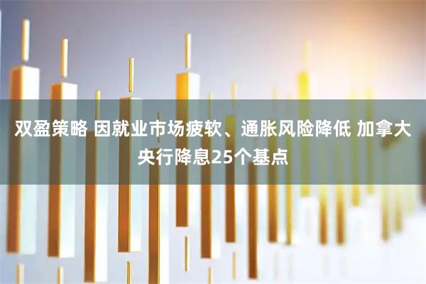 双盈策略 因就业市场疲软、通胀风险降低 加拿大央行降息25个基点
