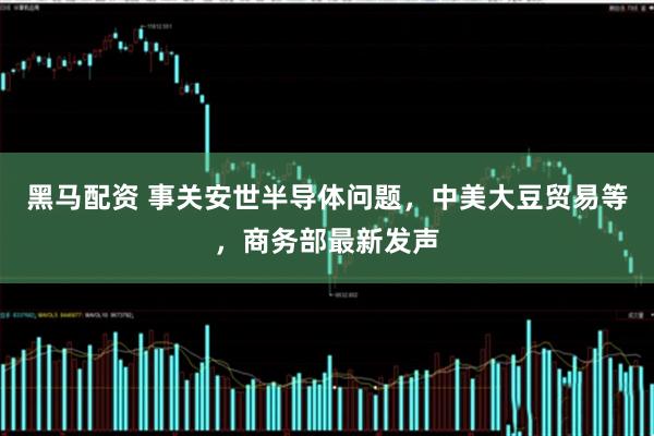 黑马配资 事关安世半导体问题，中美大豆贸易等，商务部最新发声